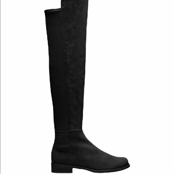Stuart Weitzman 5050 Black Suede Iconic Over The Knee Stretch Boots NEW Size 6 - Picture 1 of 15